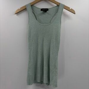 Y2K Vintage Takeout Mint Green Sparkle Shimmer Full Length Tank Top Size M